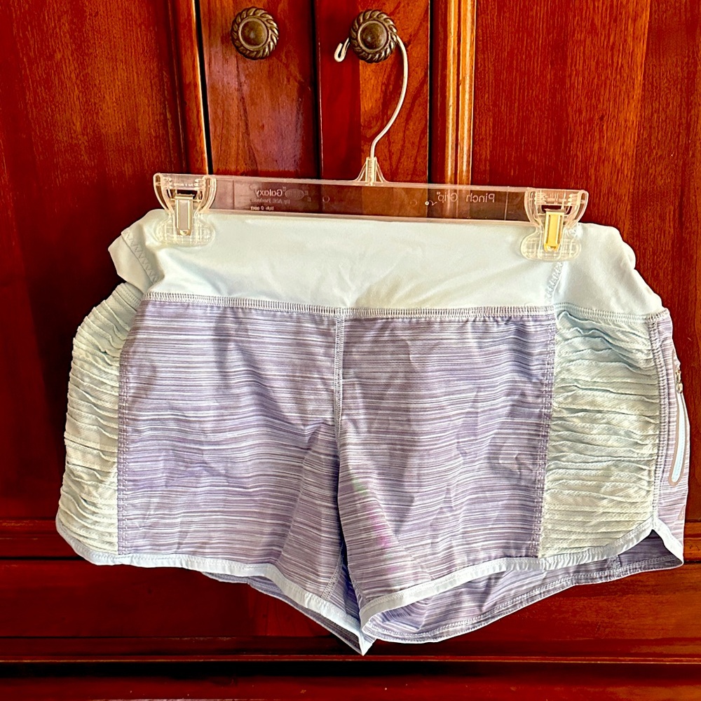 Lululemon Athletica Light Blue & Purple Athletic Shorts